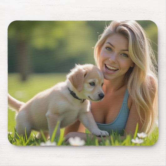 Helena Chevalier & Puppy: Karrierefreie Bliss in d Mousepad (Vorne)