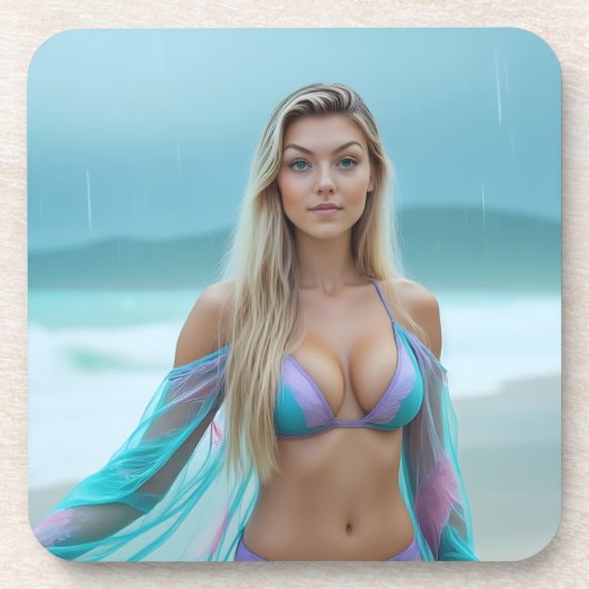 Helena Chevalier: Ruhe an der Küste Getränkeuntersetzer (Vorderseite)