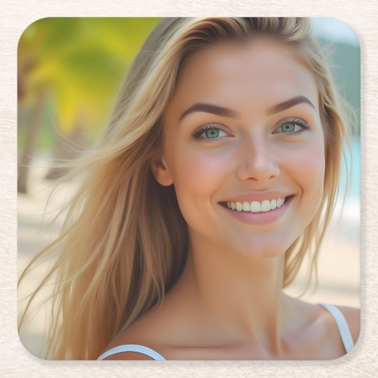 Helena Chevalier: Ruhe an der Küste Rechteckiger Pappuntersetzer (Vorderseite)