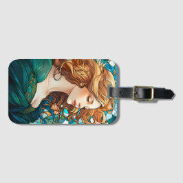 Helena - Dark Blonde Woman in Art Nouveau Style Gepäckanhänger