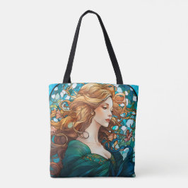 Helena - Dark Blonde Woman in Art Nouveau Style Tasche