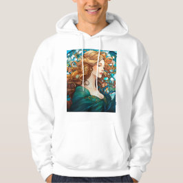 Helena - Dunkle Blonde Frau im Jugendstil Hoodie