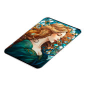 Helena - Dunkle Blonde Frau im Jugendstil Magnet (Linke Seite)