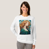 Helena - Dunkle Blonde Frau im Jugendstil T-Shirt (Vorne ganz)