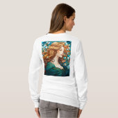 Helena - Dunkle Blonde Frau im Jugendstil T-Shirt (Schwarz voll)