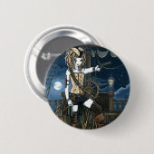 "Helena" Himmel-Piraten-Schiffs-Mond-Feen-Knopf Button (Vorne & Hinten)