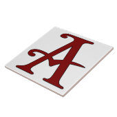 Helena Letter A in Roter Monogramm-Tile Fliese (Seite)