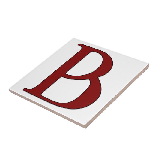 Helena Letter B in Roter Monogramm-Tile Fliese (Seite)