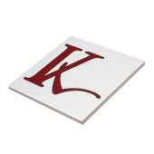 Helena Letter K in Roter Monogramm-Tile Fliese (Seite)