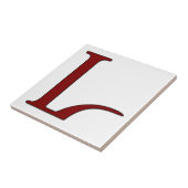 Helena Letter L in der Roten Monogramm-Tile Fliese (Seite)
