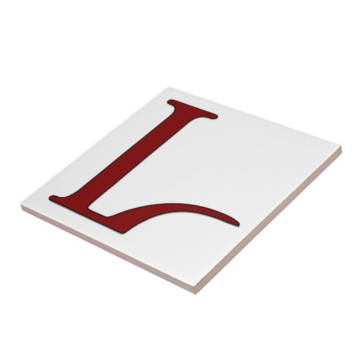 Helena Letter L in der Roten Monogramm-Tile Fliese (Seite)
