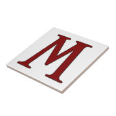 Helena Letter M in Roter Monogramm-Tile Fliese (Seite)