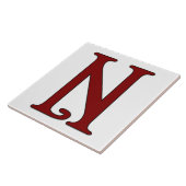 Helena Letter N in der Roten Monogramm-Tile Fliese (Seite)