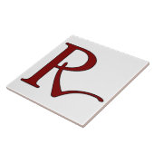 Helena Letter R in der Roten Monogramm-Tile Fliese (Seite)