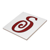 Helena Letter S in der Roten Monogramm-Tile Fliese (Seite)