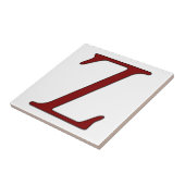 Helena Letter Z in Roter Monogramm-Tile Fliese (Seite)