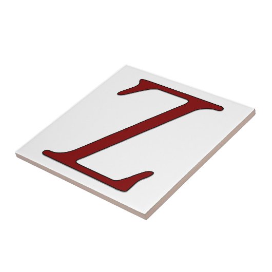 Helena Letter Z in Roter Monogramm-Tile Fliese (Seite)
