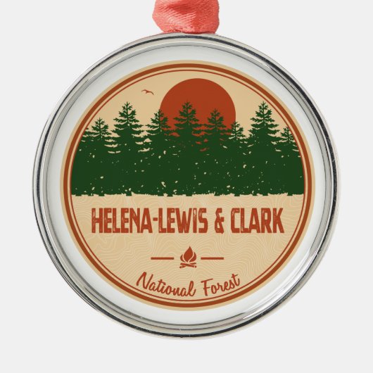 Helena-Lewis und Clark National Forest Ornament Aus Metall (Vorne)