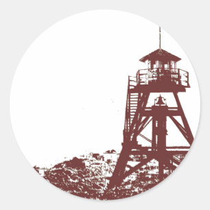 Helena M.Ü. Firetower Runder Aufkleber