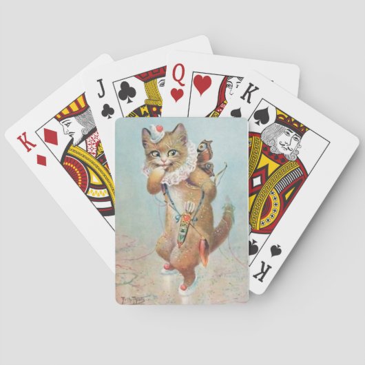 Helena Maguire Katze in einem Wicker-Bett Spielkarten (Rückseite)