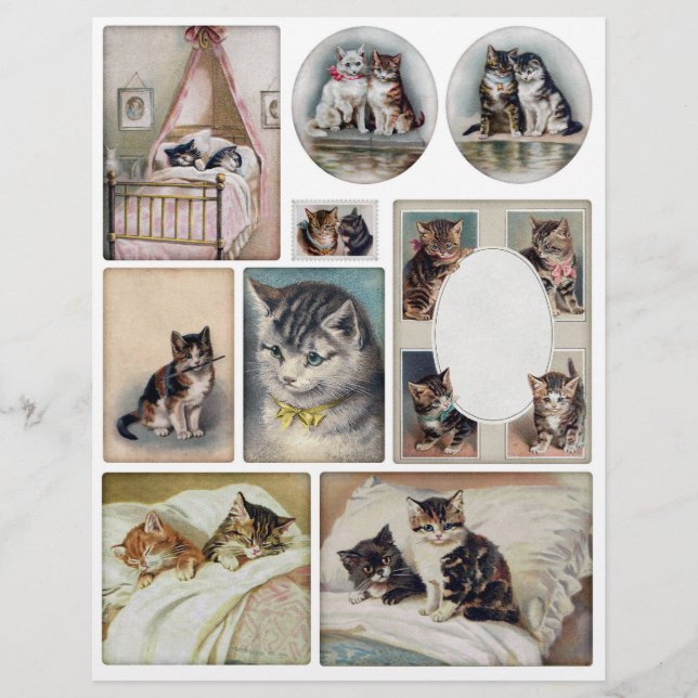 Helena Maguire Vintage Cat and Kitten Fussy Cuts (Vorderseite)