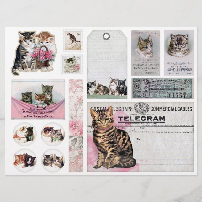 Helena Maguire Vintage Cat, Kitten Fussy Cuts (Vorderseite)