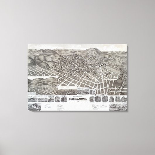 Helena, Mont Leinwanddruck (Vorderseite)