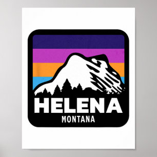 Helena Montana Familie Snowboarden Poster