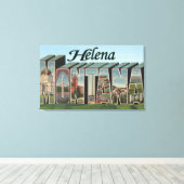 Helena, Montana - Große Buchstabenszenen Leinwanddruck (Insitu (Holzboden))