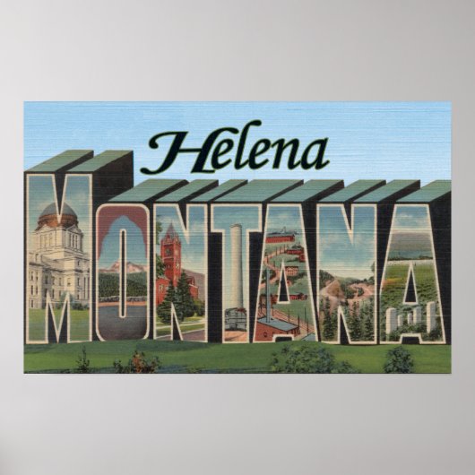 Helena, Montana - Große Buchstabenszenen Poster (Vorne)