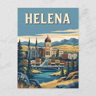 Helena Montana Hauptstadt Vintage Reiseposter Postkarte