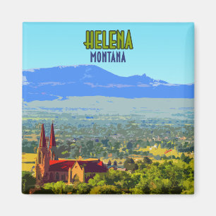 Helena Montana Sleeping Giant Berge Vintage Magnet