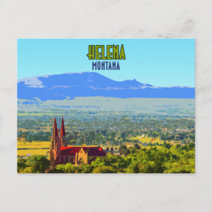 Helena Montana Sleeping Giant Berge Vintage Postkarte