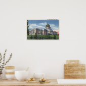 Helena, Montana - Staat Hauptstadt Gebäude View Poster (Küche)