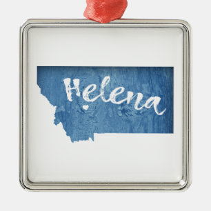 Helena Montana Wood Grain Ornament Aus Metall