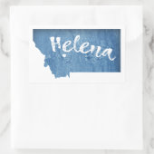 Helena Montana Wood Grain Rechteckiger Aufkleber (Tasche)