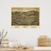 Helena, MT Panorama Karte - 1875 Poster (Küche)