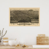 Helena, MT Panorama Karte - 1883 Poster (Küche)