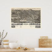 Helena, MT Panorama Karte - 1890 Poster (Küche)