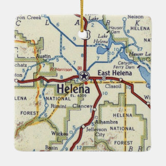 Helena MT Vintag Map Keramikornament