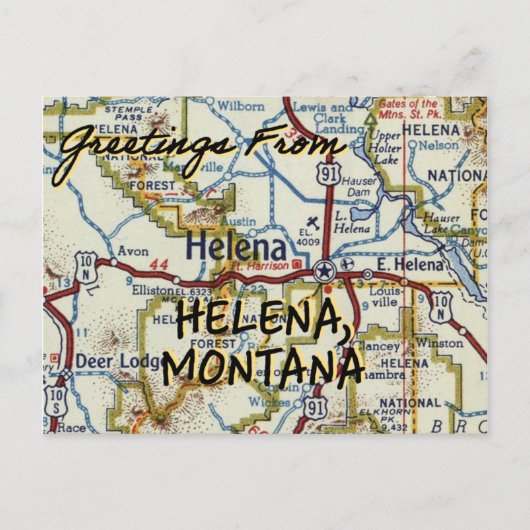 Helena MT Vintage Karte (Vorderseite)