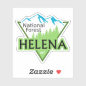 Helena National Forest Montana Aufkleber (Blatt)