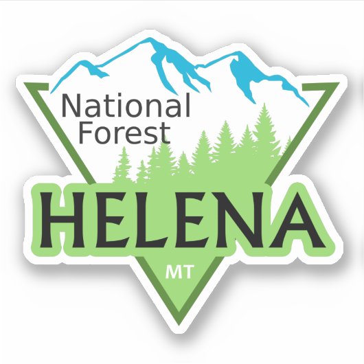 Helena National Forest Montana Aufkleber (Vorderseite)