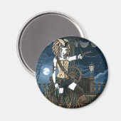 "Helena" Sky Pirate Ship Moon Fee Magnet (Vorderseite/Rückseite)