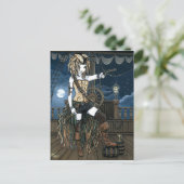 "Helena" Sky Pirate Ship Moon Fee Postcard Postkarte (Stehend Vorderseite)
