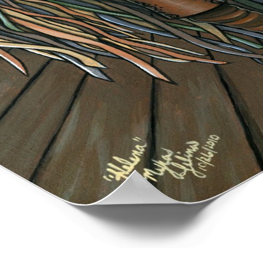 "Helena" Sky Pirate Ship Moon Fee Poster (Ecke)