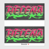 Helena Vorname Name Graffiti Aufkleber Sticker (Blatt)