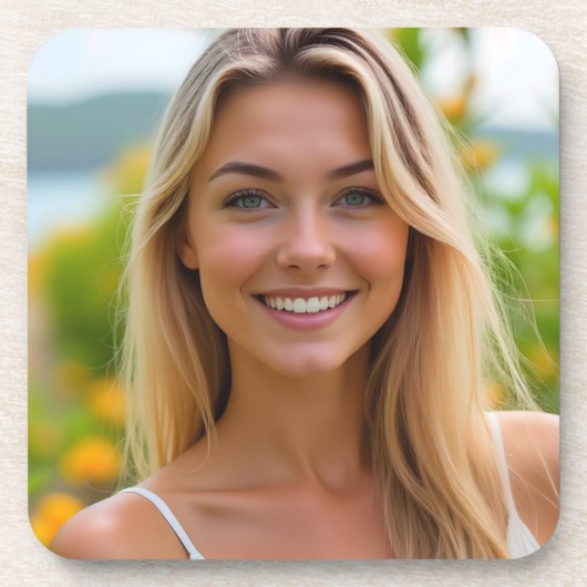 Helena's Island Glow: Die Ruhe der Natur aus Plast Getränkeuntersetzer (Vorderseite)