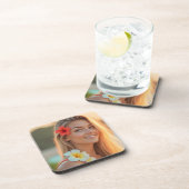 Helena's Island Glow: Die Ruhe der Natur aus Plast Getränkeuntersetzer (Rechte Seite)