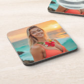 Helenas Ozean Whisper: Ein ruhiges Plastik-Erlebni Getränkeuntersetzer (Linke Seite)